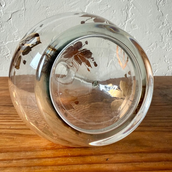 Vintage Glass Handblown Cruet Decanter – Floral Gold Detail - Picture 9 of 16